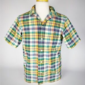 Polo Ralph Lauren Men's Classic-Fit Plaid Oxford Camp Short Sleeve Shirt